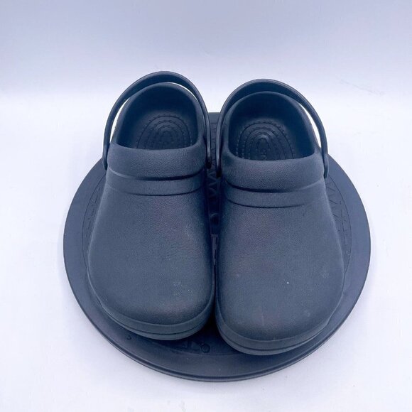 Crocs Black Bistro clogs slip resistant closed toe Mens 6 Women’s 8 - Picture 9 of 9